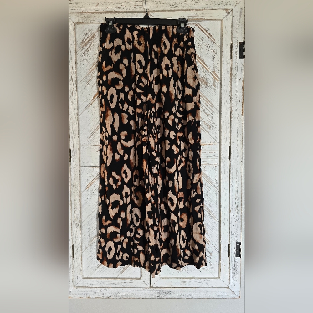 H&M Leopard Print Wide Leg Pants